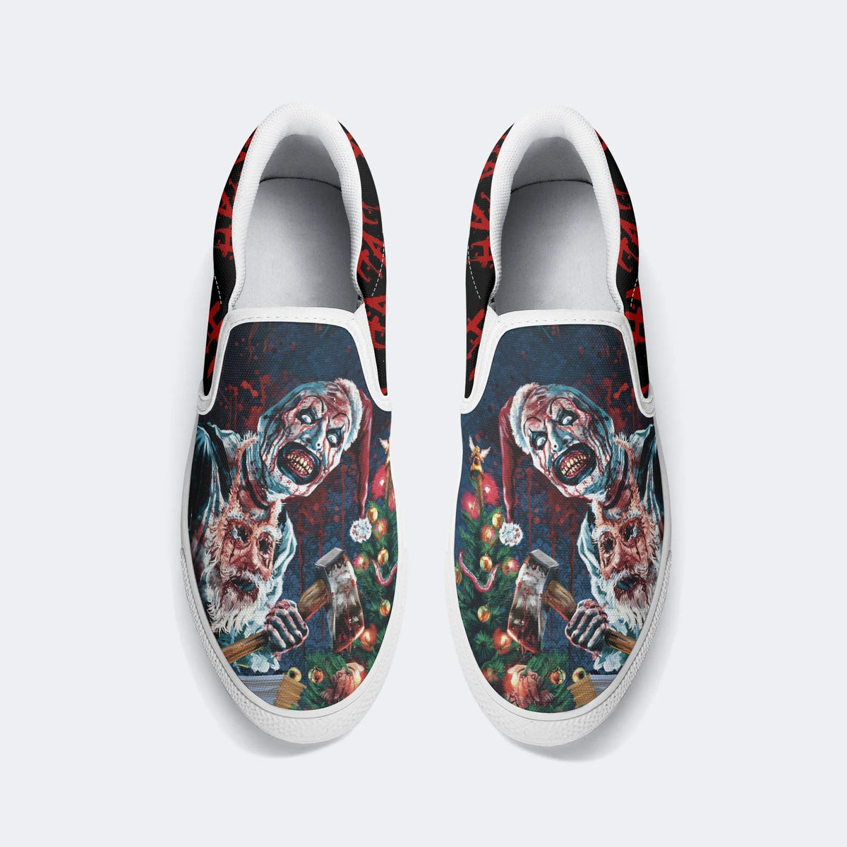 Christmas Terrifier Print - Slip On Shoes