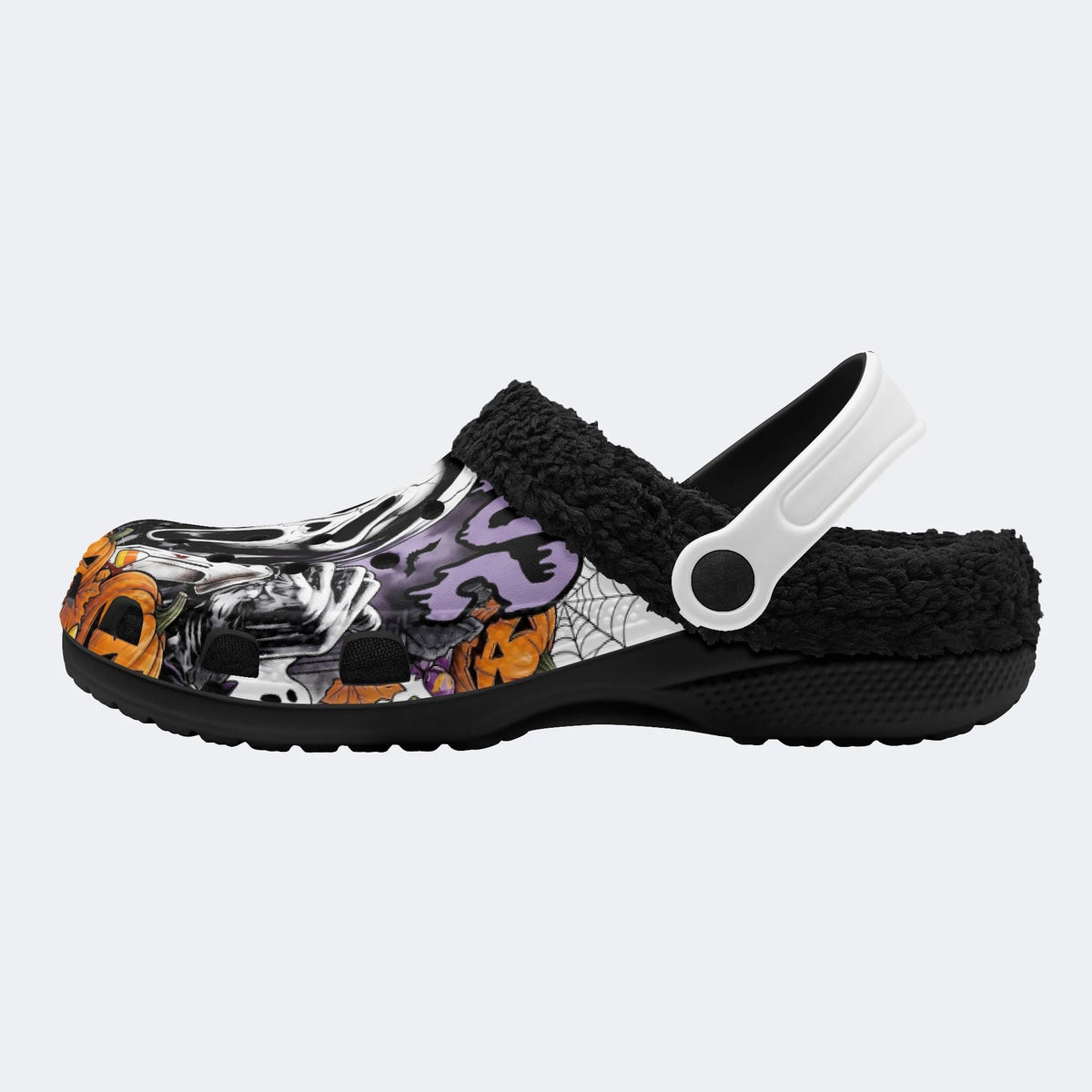 Scary Scream Pumpkin - Fur Lined Slippers/Sandals