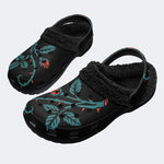 Dark Thorn Rose - Fur Lined Slippers/Sandals