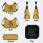Rancid Skull Print - Leather Crossbody Bag