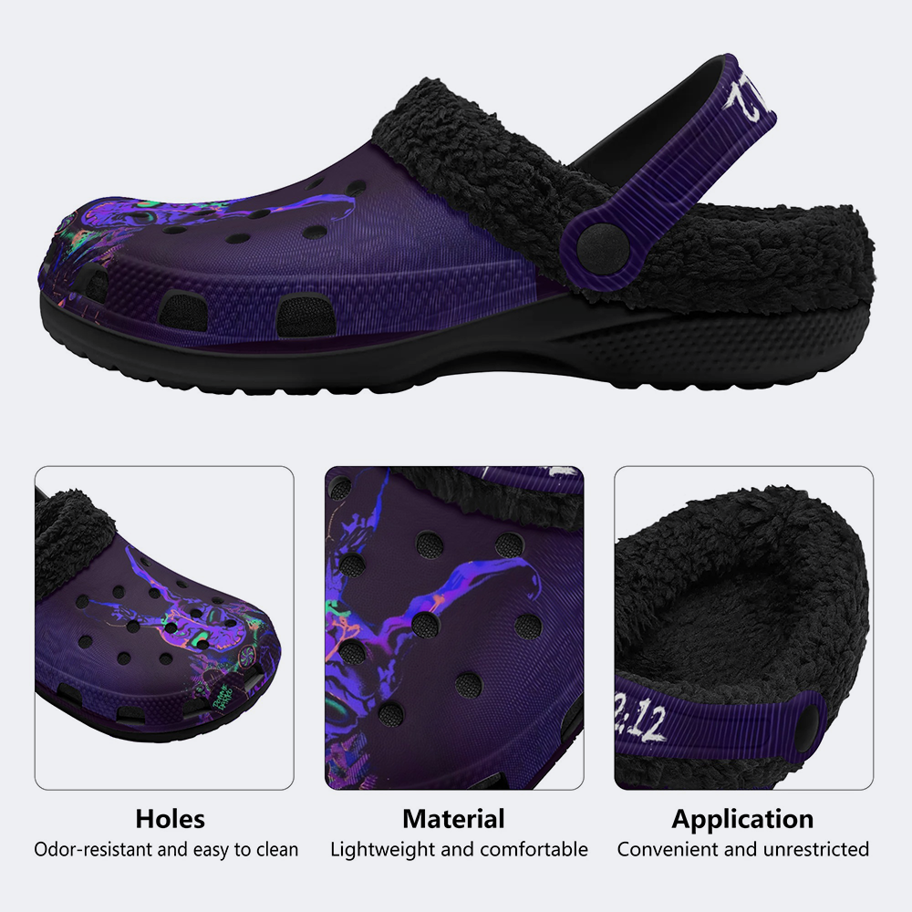 Unisex 28:06:42:12 Art Print - Fur Lined Slippers/Sandals