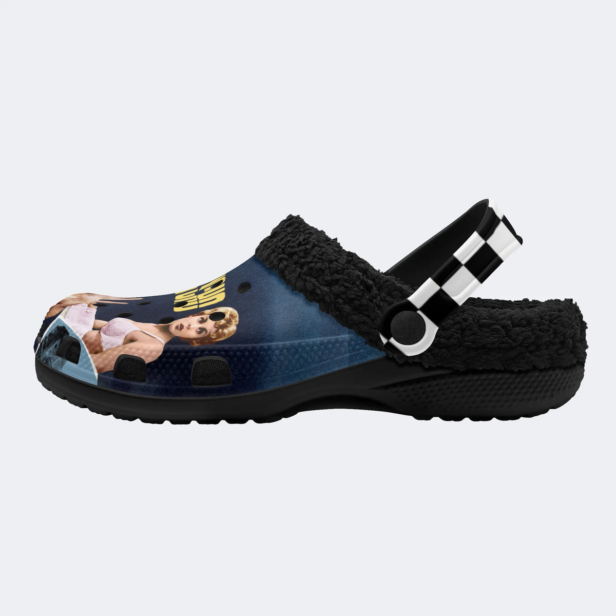 Horror Movie Vintage Graphic - Fur Lined Slippers