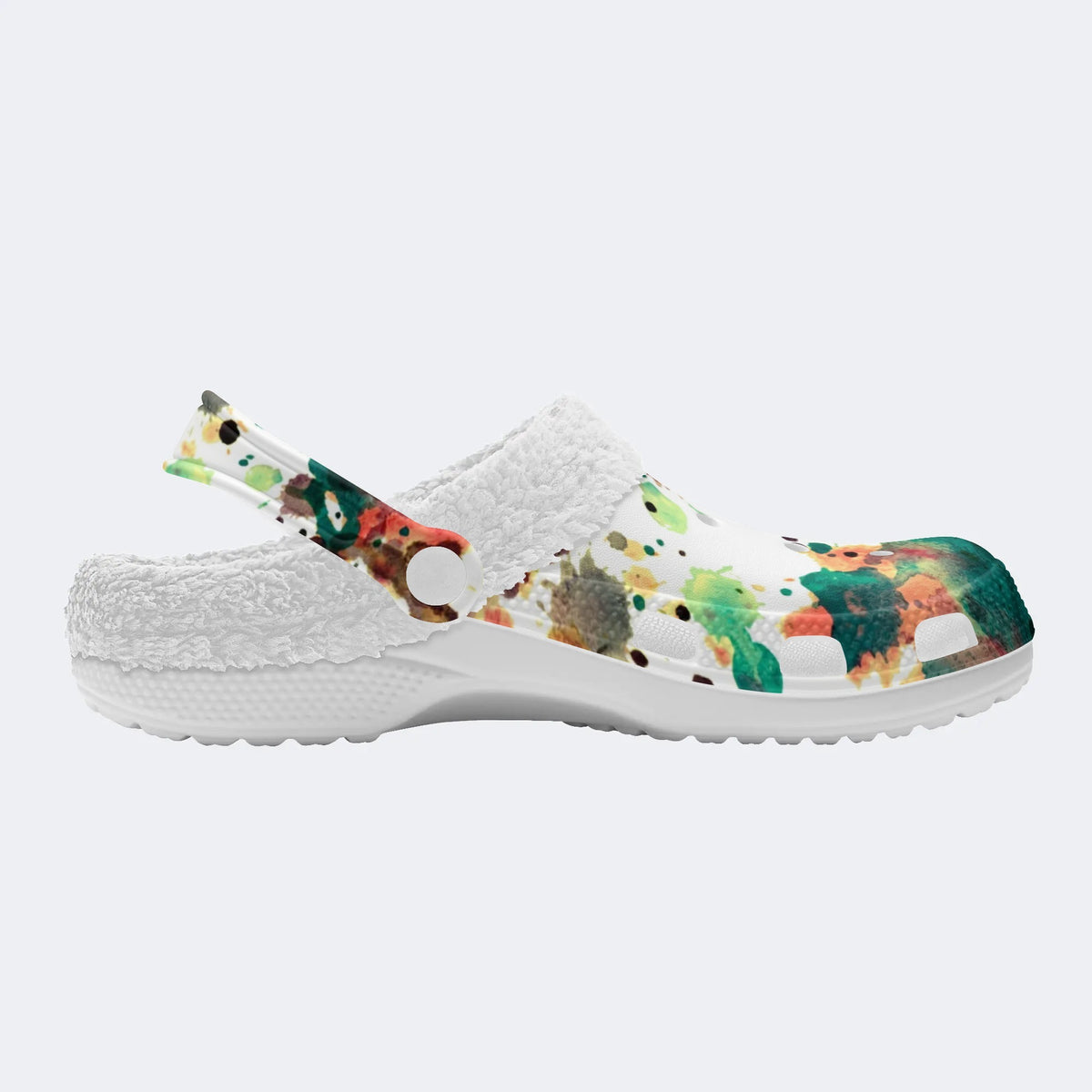 Unisex Ink Print - Fur Lined Slippers/Sandals