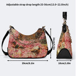 Roses of Heliogabal Print - Leather Crossbody Bag