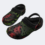 Spiral Bloody Butterfly - Fur Lined Slippers/Sandals