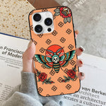 Vintage Rose Death Moth Print - Phone Case