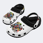 Wild Letter Graffiti - Fur Lined Slippers/Sandals