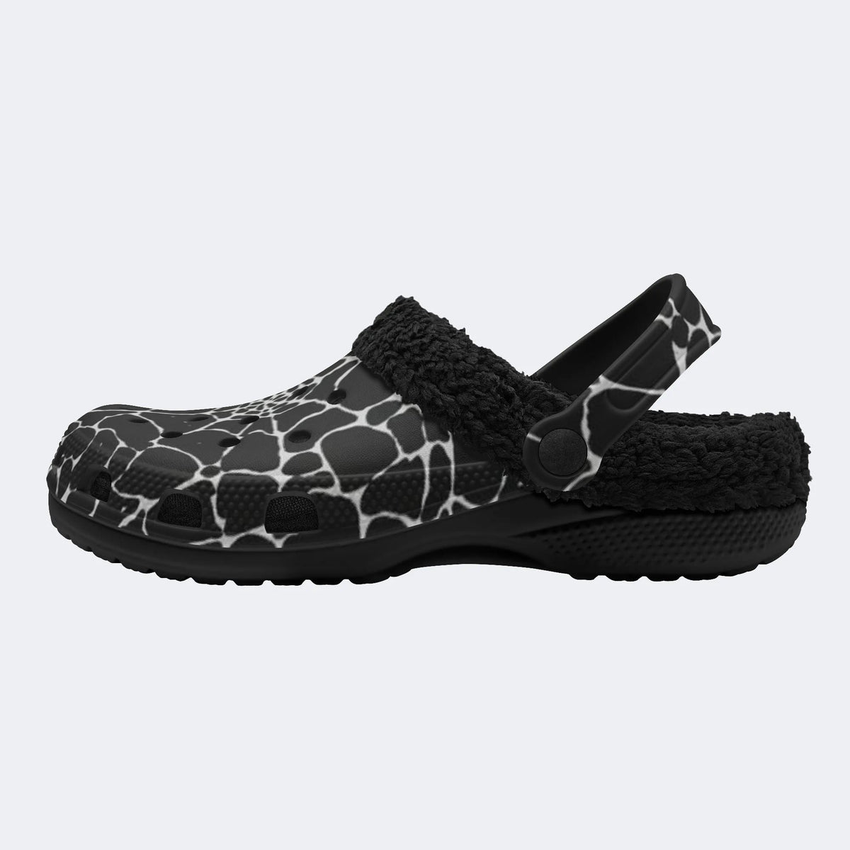 White Spiderweb - Fur Lined Slippers/Sandals
