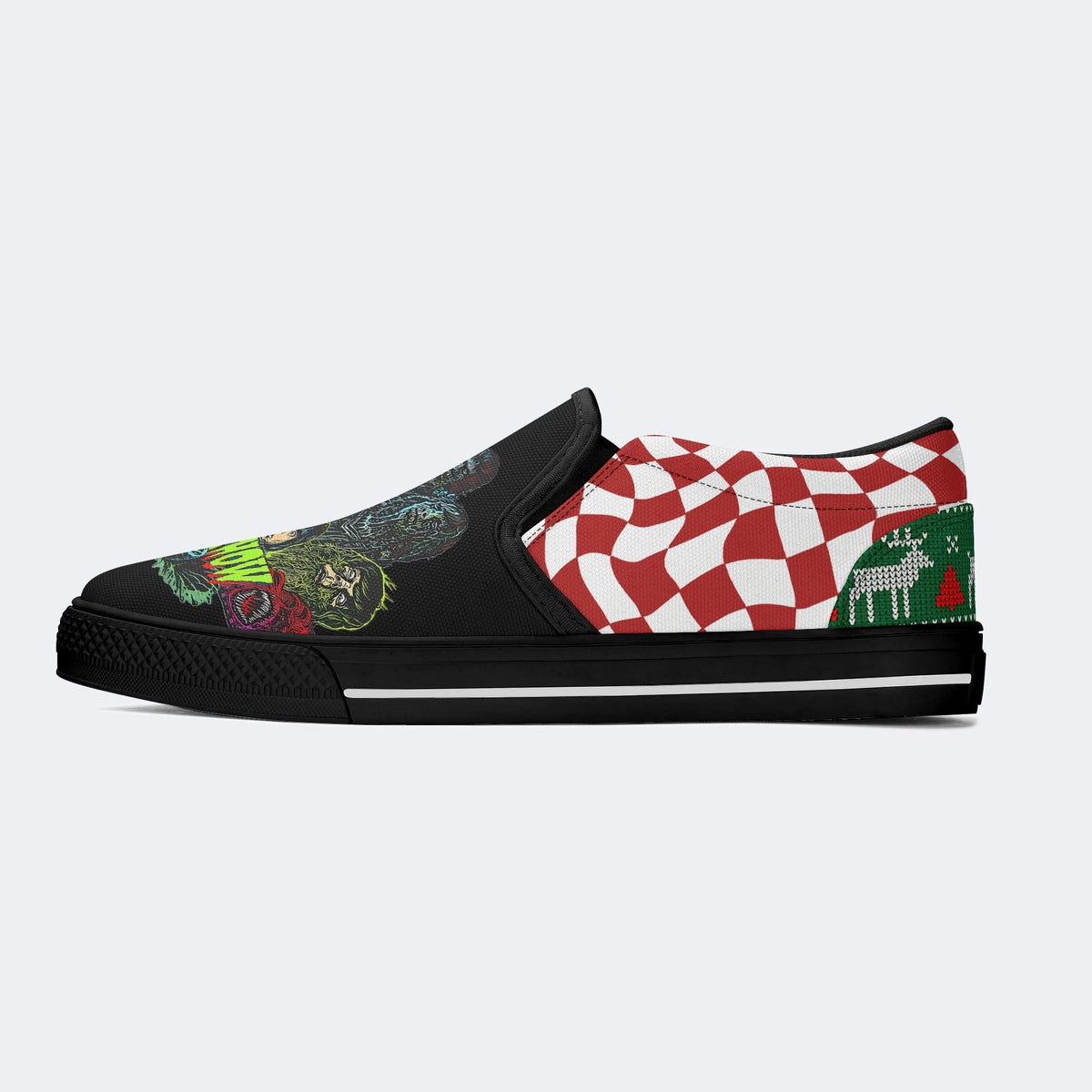 Horror Movie Vintage Print - Slip On Shoes