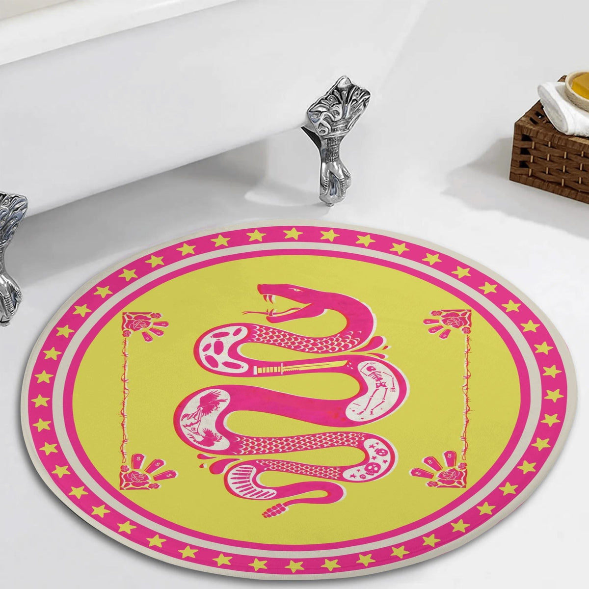 Pink Rattlesnake Print - Floor Mat