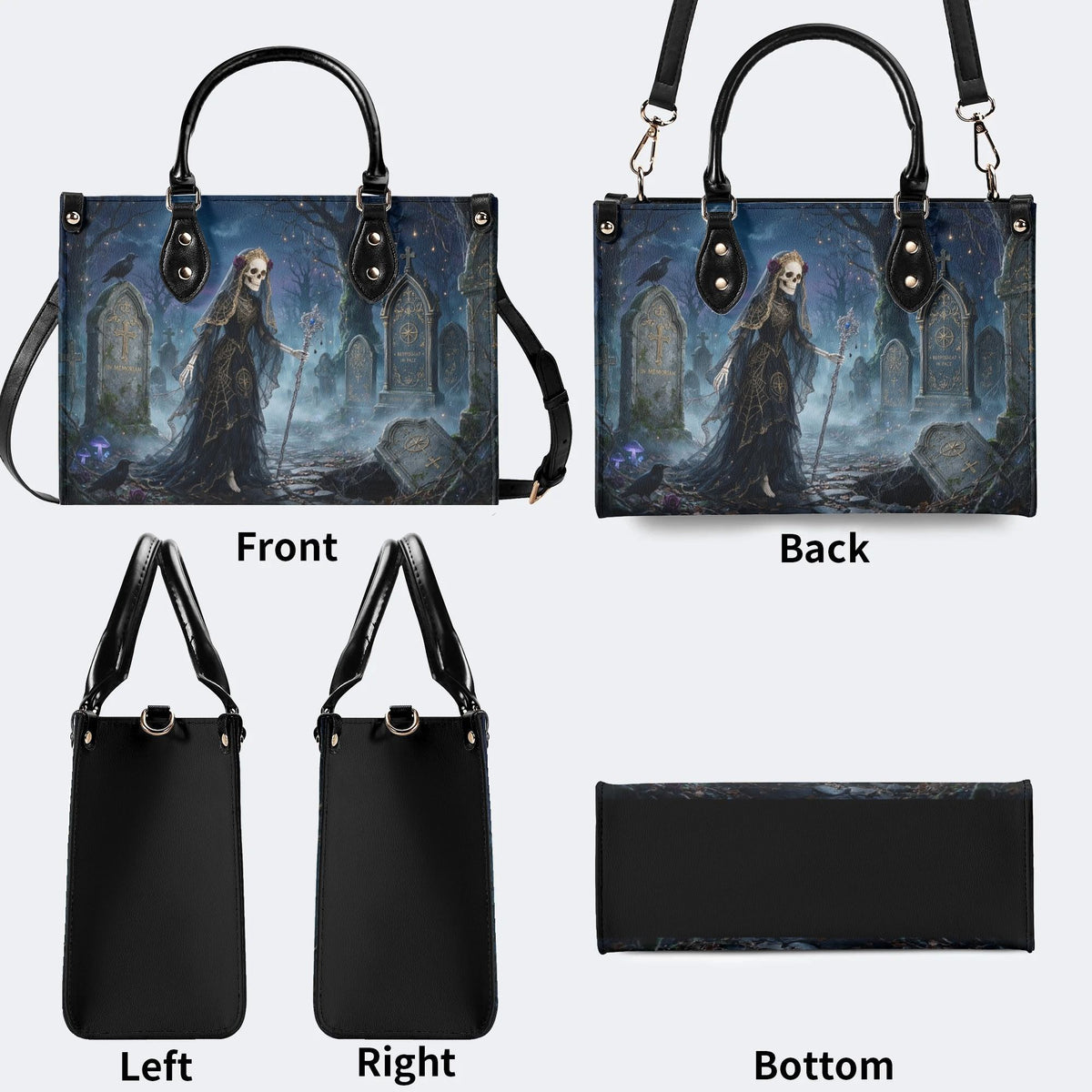 Skeleton Bride Print Handbag Factory Direct Sales