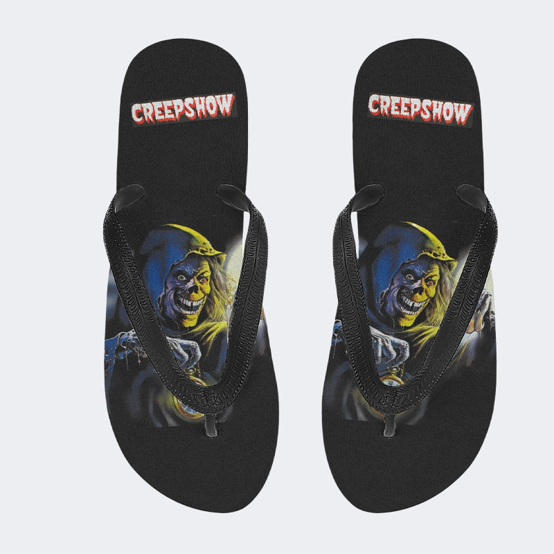 Horror Movie Vintage Graphic Print - Flip Flops