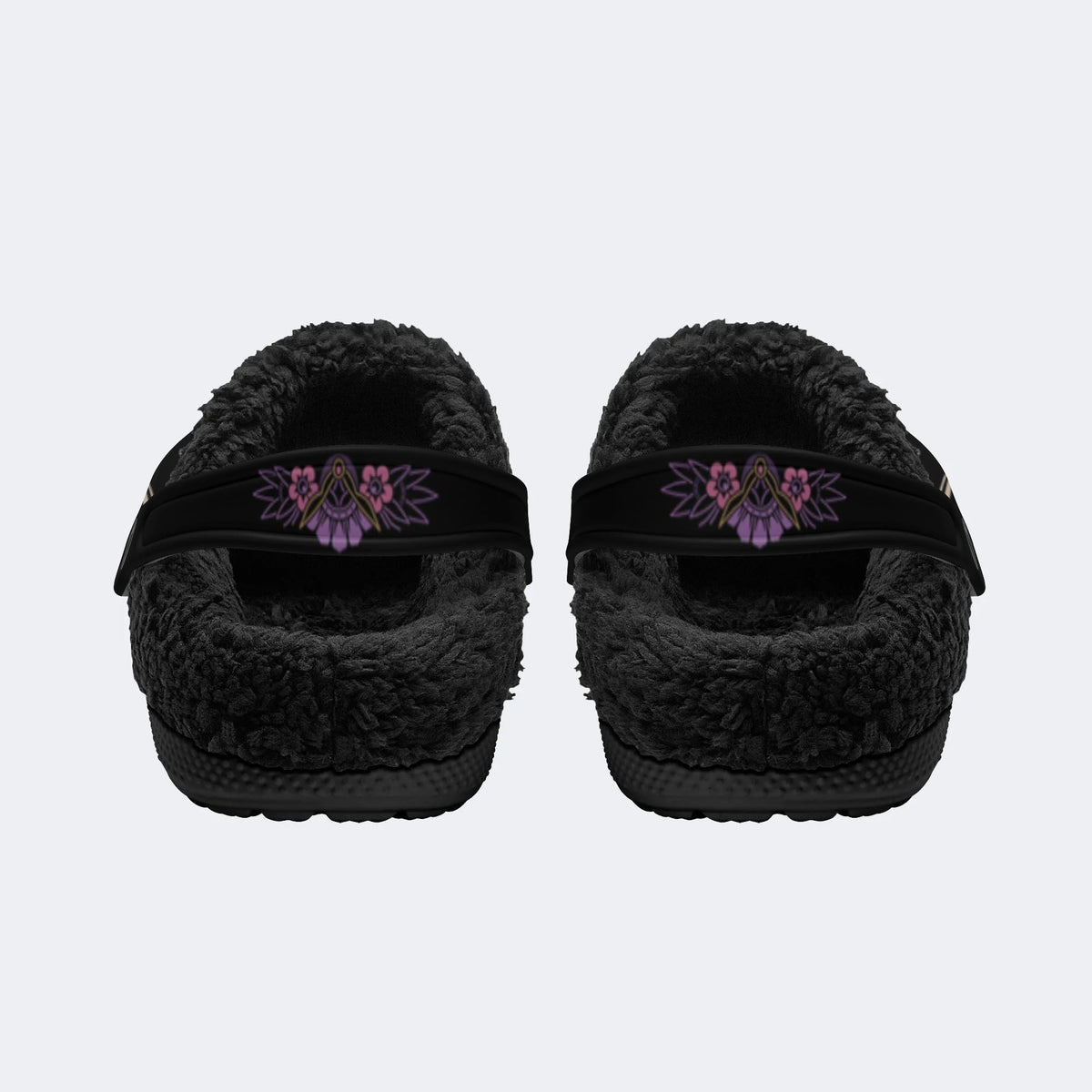 Unisex EagleArt Print - Fur Lined Slippers/Sandals