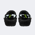 Boo Ghost Skull - Fur Lined Slippers/Sandals