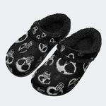 Sketch Skulls - Fur Lined Slippers/Sandals