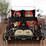 Gothic Ritual Cats Art - Three Piece Bedding Set
