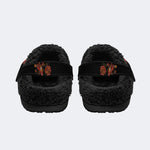 Vintage Rose Skull Tattoo - Fur Lined Slippers/Sandals