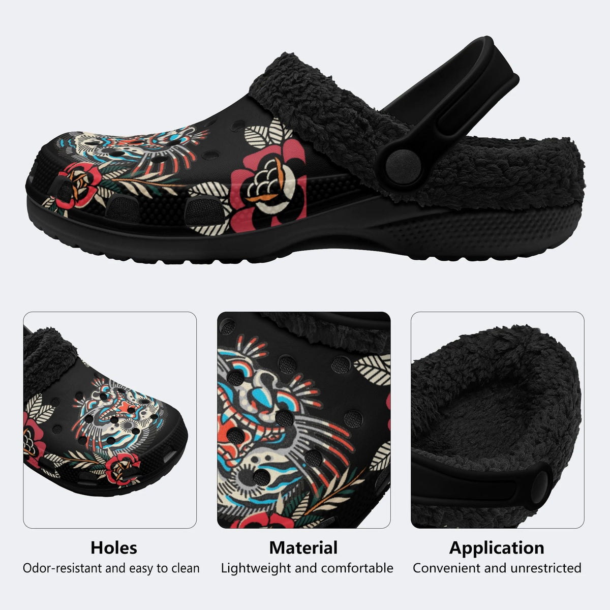 Fun Blowfish Print - Fur Lined Slippers/Sandals