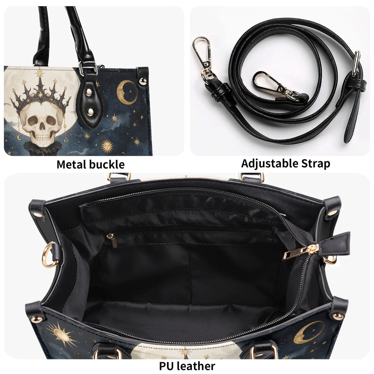 Skull Queen Print Handbag Factory Direct Sales