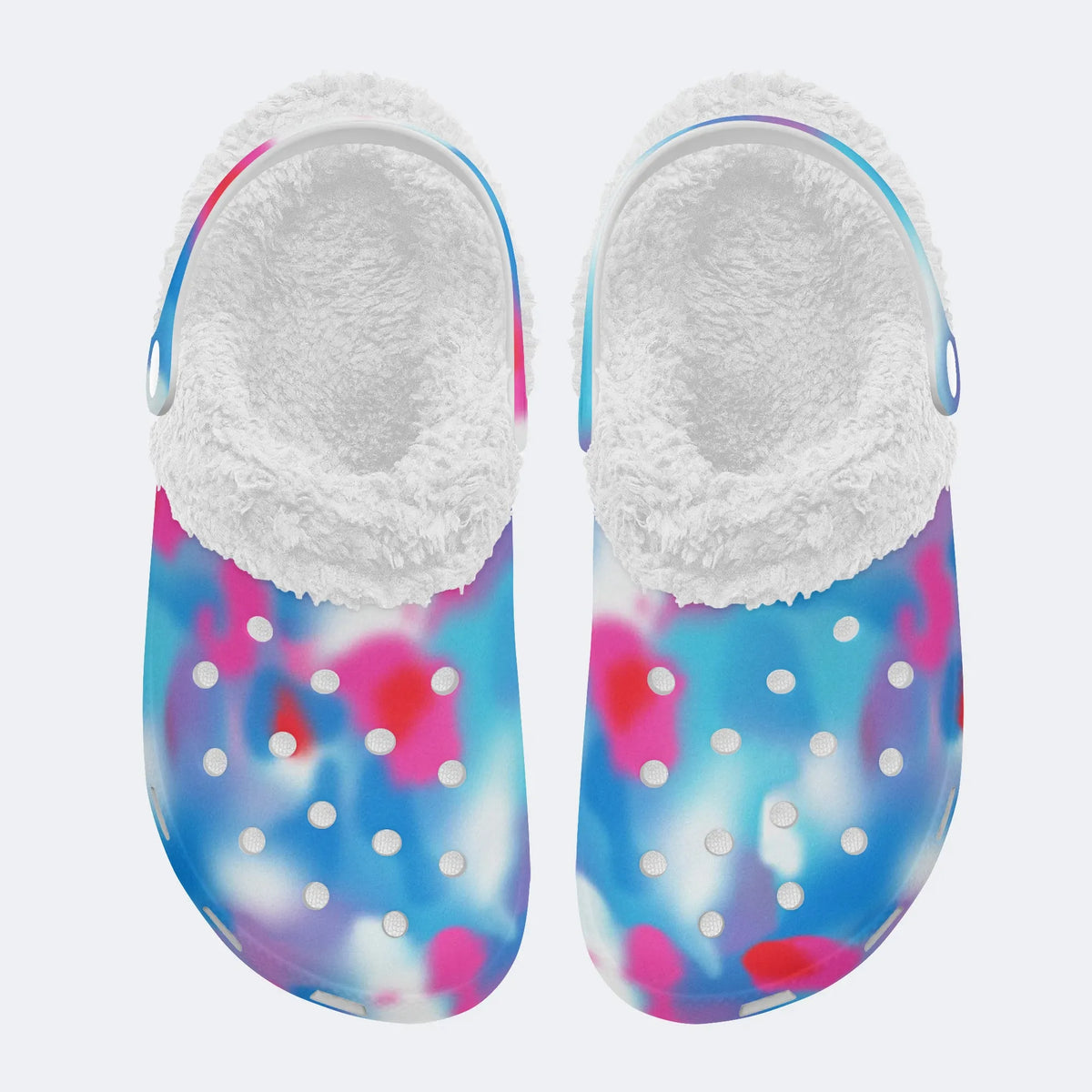 Unisex Ink Print - Fur Lined Slippers/Sandals