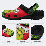 Xmas Grinch - Fur Lined Slippers/Sandals