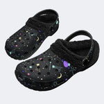 Colorful Space Galaxy - Fur Lined Slippers/Sandals