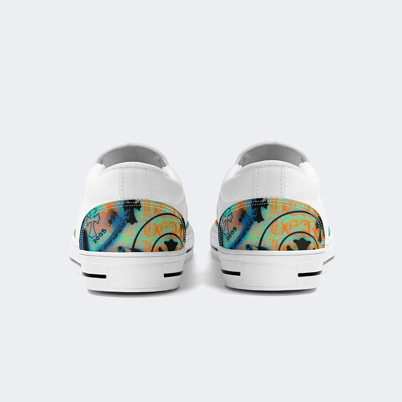 Vintage Cross Print - Slip On Shoes