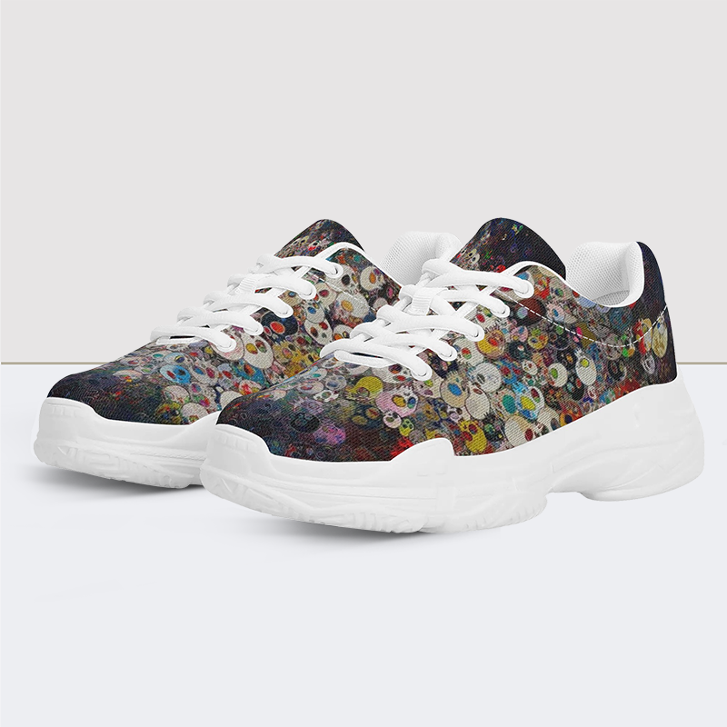 Classic Skull Print Chunky Sneakers