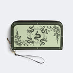 Inscribed Viper Print - Leather Wallet