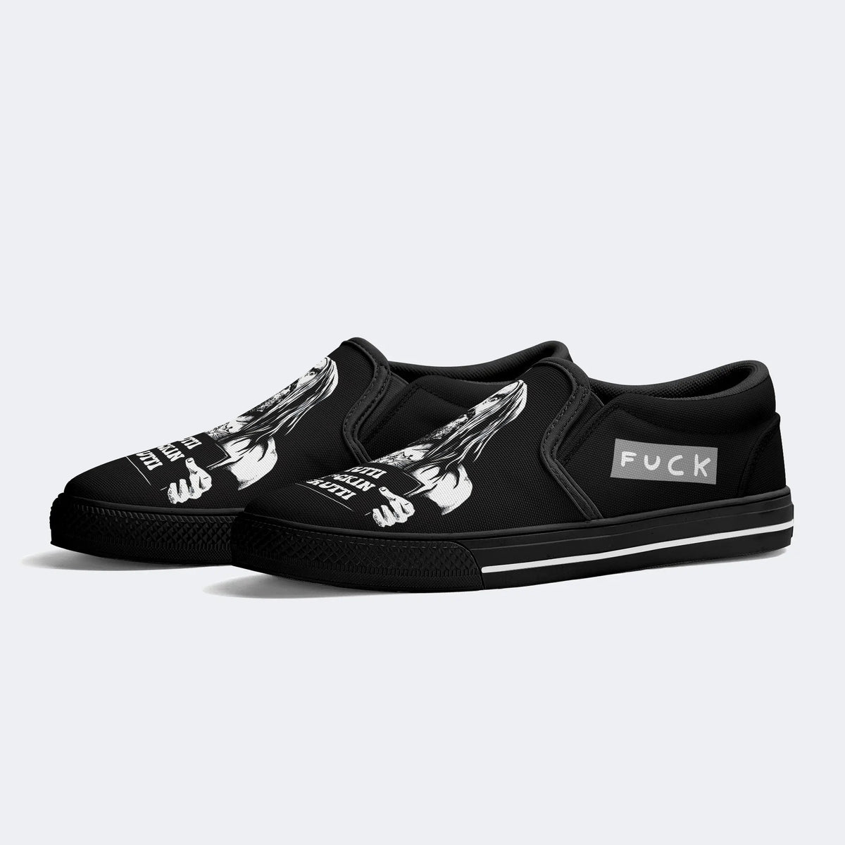 Tutti F*ckin Frutti Graphic Unisex Classic Print - Slip On Shoes