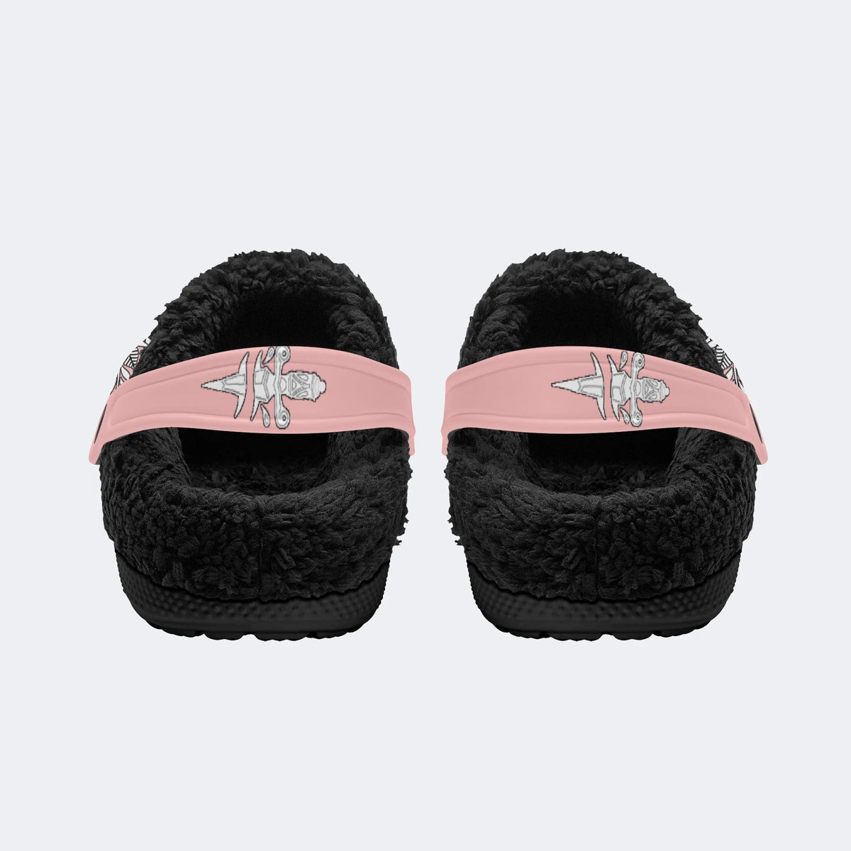 Death Moth Funny Print - Colorable Fur Lined Slippers/Sandals