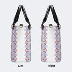 Classic Watercolor Moth Print - Leather Handbag