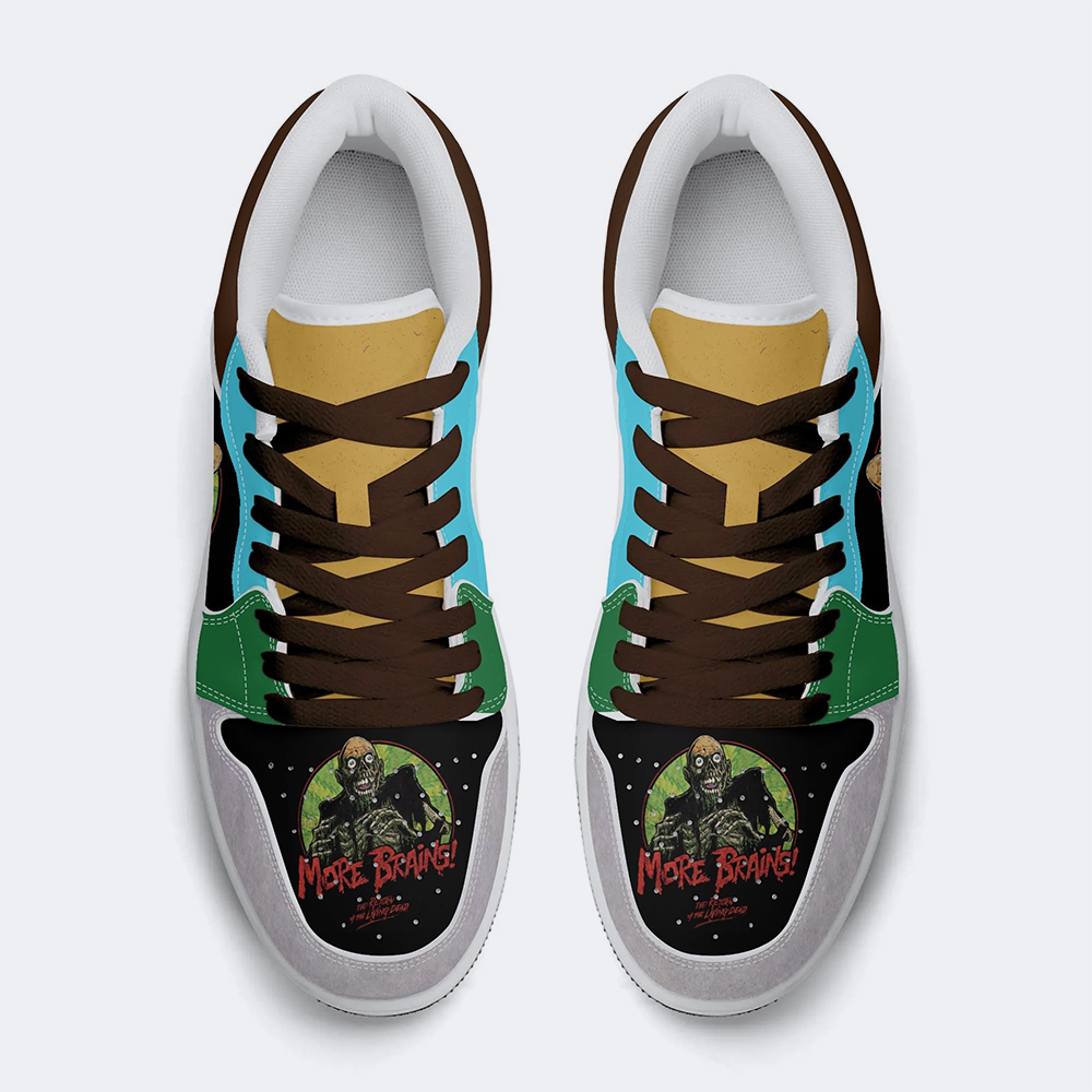 Unisex More Brains Print - Sneakers