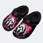 Pink Ghostface Horror - Fur Lined Slippers/Sandals
