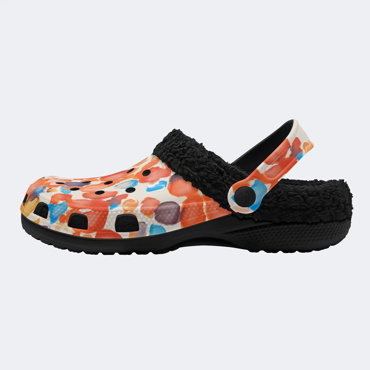 Unisex Ink Print - Fur Lined Slippers/Sandals