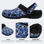 Fun Snowman Print - Fur Lined Slippers/Sandals