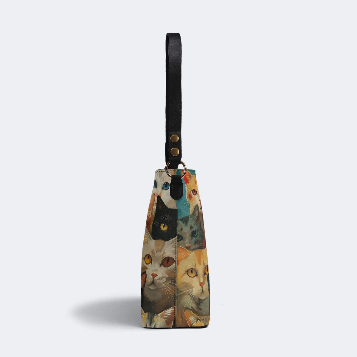 Artistic Cats Print - Bucket Bag