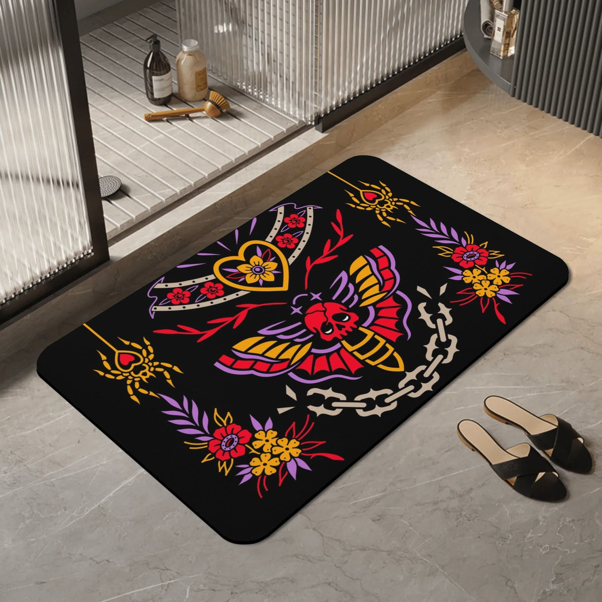 Colorful Death Moth Print - Foot Pad