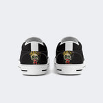 Unisex Graffiti Skull Print - Slip On Shoes