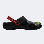 Horror Movie Vintage Print - Fur Lined Slippers/Sandals