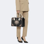 Pumpkin Rose Print Handbag Factory Direct Sales