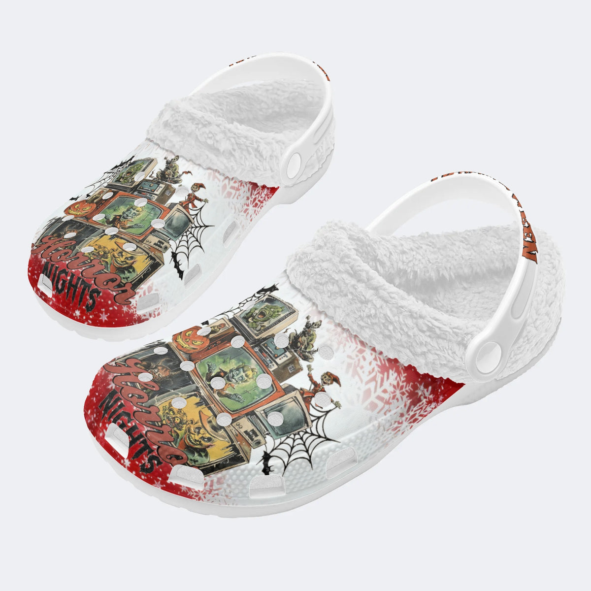 Halloween Horror Print - Fur Lined Slippers