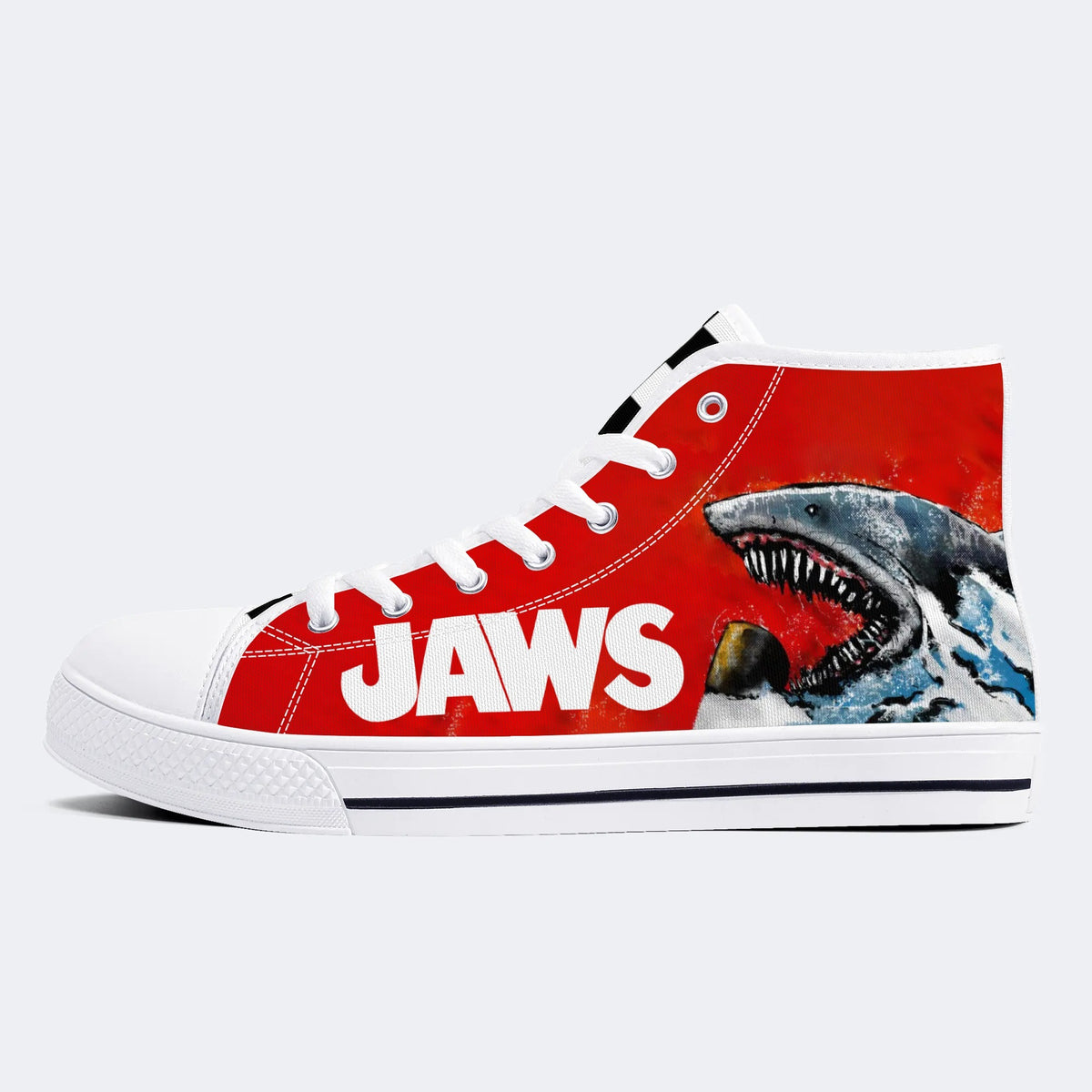 Jaws Sea Print - High Top Canvas