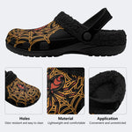 Gothic Widow Spider - Fur Lined Slippers/Sandals