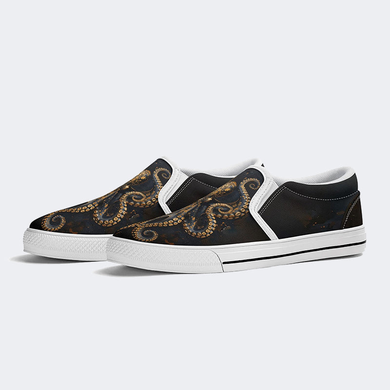 Vintage Fish Octopus Art Print - Slip On Shoes