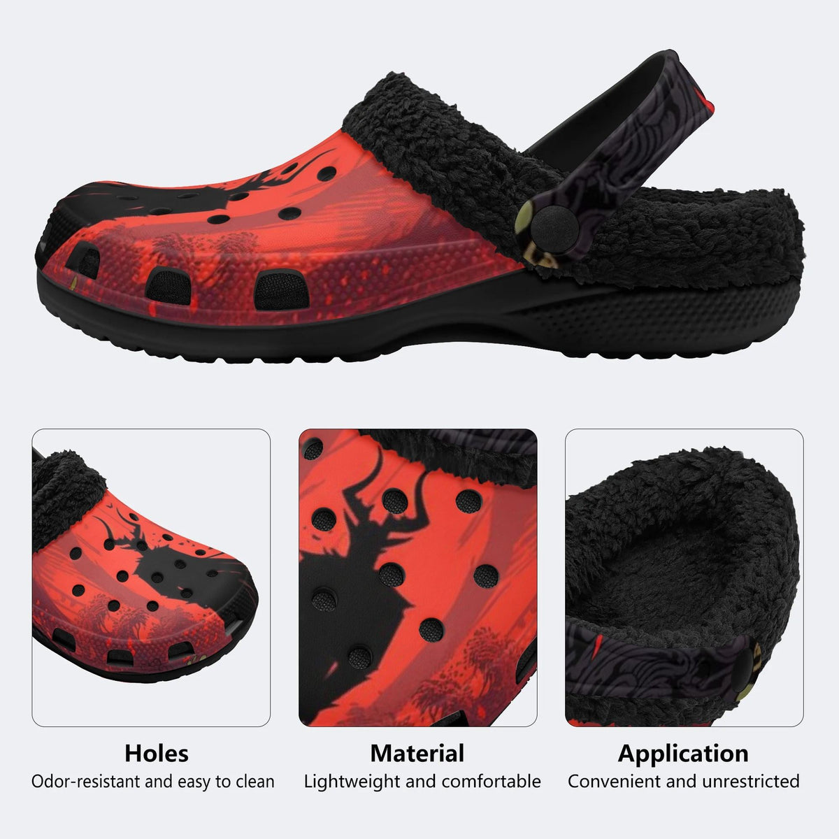 Blood Woods Devil - Fur Lined Slippers/Sandals