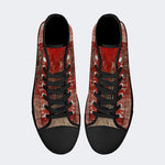 Weird Blood Dark Horror Gothic Halloween Vintage Art Print - Slip On Shoes - High Top Canvas