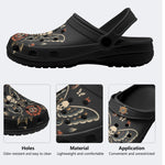 Skull And Moth Print - Slippers/Sandals