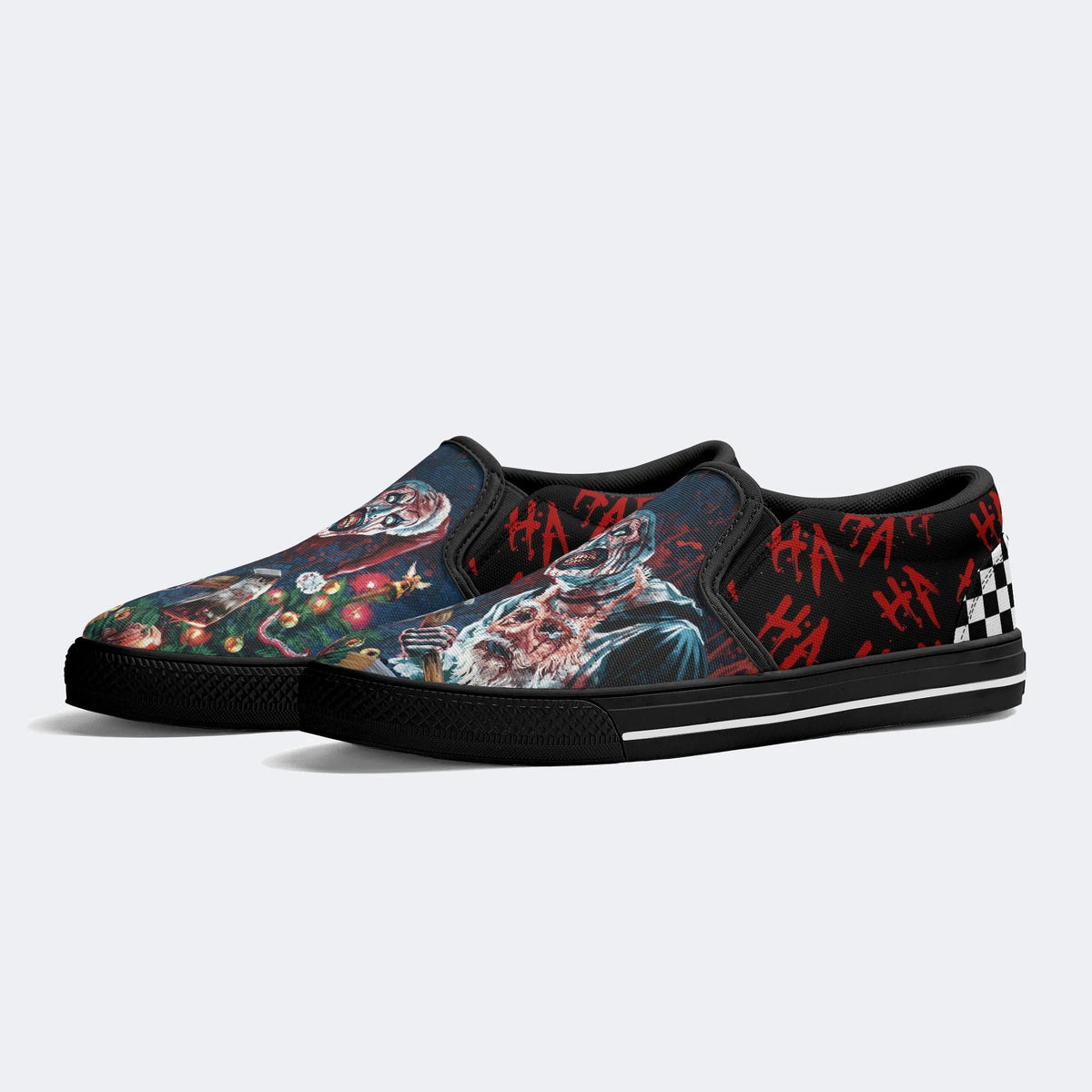 Christmas Terrifier Print - Slip On Shoes