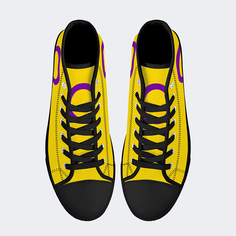 Intersex Flag High Top Canvas Shoes